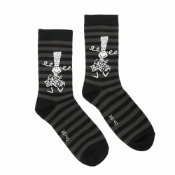 Chaussettes rayes noir
