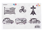 6 autocollants motif voiture bretonne+ symbole breton