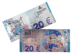 Magnet brillant d'un billet de 20 euros