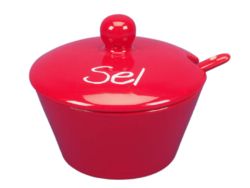 Pot  sel avec cuillre