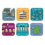 Lot de 6 dessous de verre humour breton