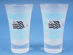 Verre  liqueur glac motif Gwen Ha Du