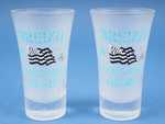 Verre  liqueur glac motif Gwen Ha Du