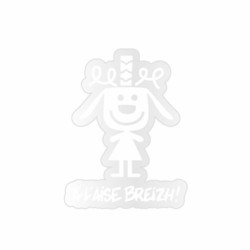 Stickers  l'Aise Breizh chien blanc