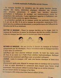 Notice d'information masque de protection