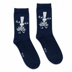 Chaussettes unies marine chin