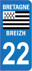 Stickers immatriculation moto 22