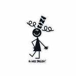 Stickers À l&#039;Aise breizh femme noir