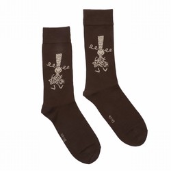 Chaussettes unies chocolat