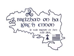 Autocollant carte de la bretagne: je suis breton et j'en suis fier