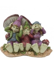 Trio d'Elfes sur champignon