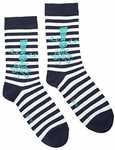 Chaussettes ray marine/ciel