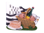 Magnet Panier repas Breton Gwen Ha Du