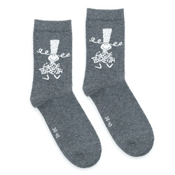 Chaussettes unies Gris chin