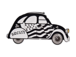 Autocollant 2CV motif Gwen Ha Du