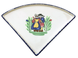 Assiette pour crpe motif couple breton