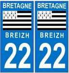 Stickers immatriculation auto 22