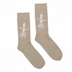 Chaussettes unies beige