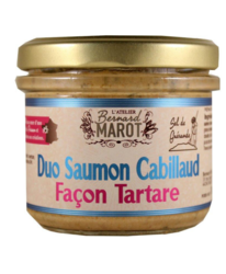 Tartine duo saumon cabillaud