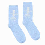 Chaussettes unies bleu ciel