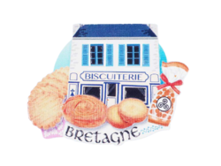Magnet reprsentant une biscuiterie bretonne