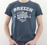 T-Shirt bleu grand drapeau