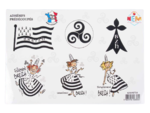 6 autocollants motif Naturellement Breizh+ symbole breton