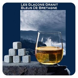  6 glaons granit bleu 