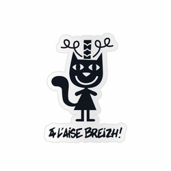 Stickers  l'Aise Breizh chat noir