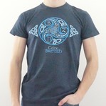 T-Shirt Triskell Celtic bleu