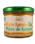 Tartine Truite fumée, poivre de Kampot